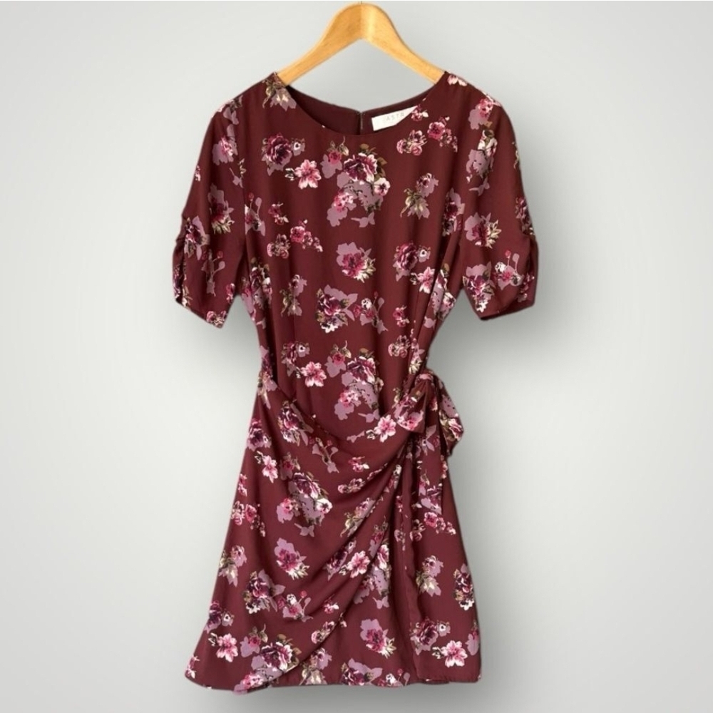 Floral Burgundy Dress